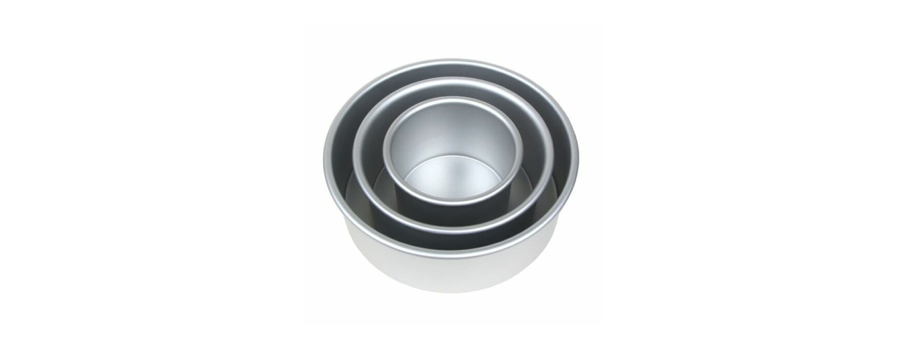 Lot de 3 moules à bords hauts 10, 15 et 20 cm hauteur 7 cm - Daudignac