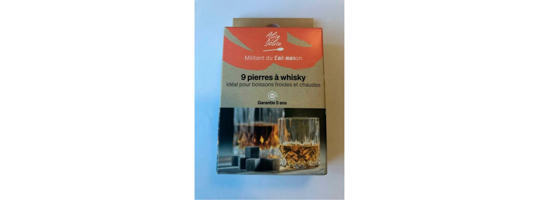 Lot de 9 Pierres à whisky 2 cm grises - Alice Délice