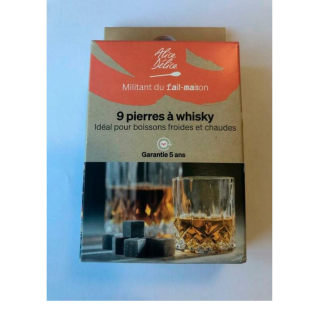 Lot de 9 Pierres à whisky 2 cm grises - Alice Délice