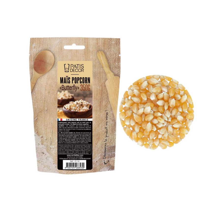 Maïs à pop corn Butterfly 350 gr - Patisdecor