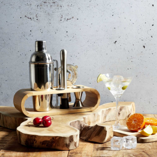 Coffret cocktail avec support en bois - Cook Concept