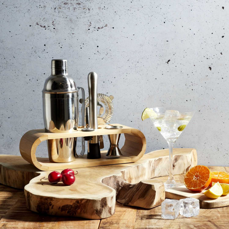 Coffret cocktail avec support en bois - Cook Concept