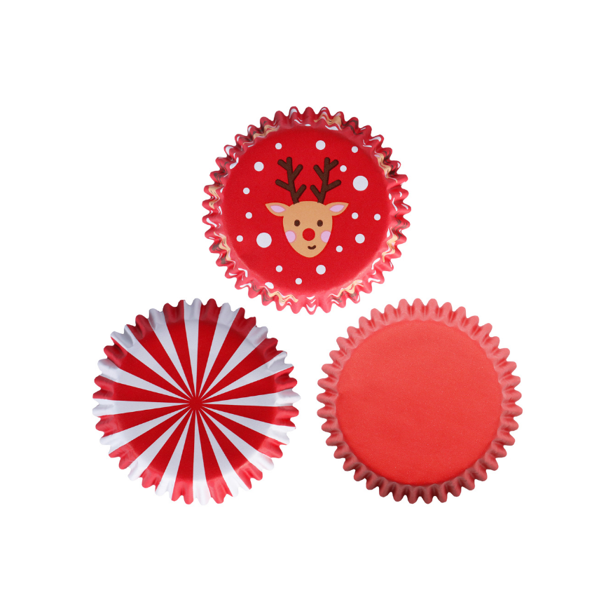 100 caissettes pour muffins et cupcakes de Noël traditionnel