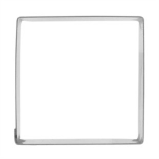 Carré à pâtisserie individuel en inox 7 cm hauteur 4,5 cm - 