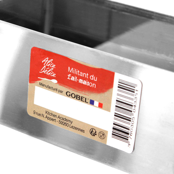 Carré à pâtisserie individuel en inox 7 cm hauteur 4,5 cm - 