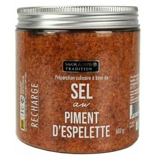 Sel au piment d'Espelette 600g - Savor et Sens Sel au piment d'Espelette 600g - Savor et Sens