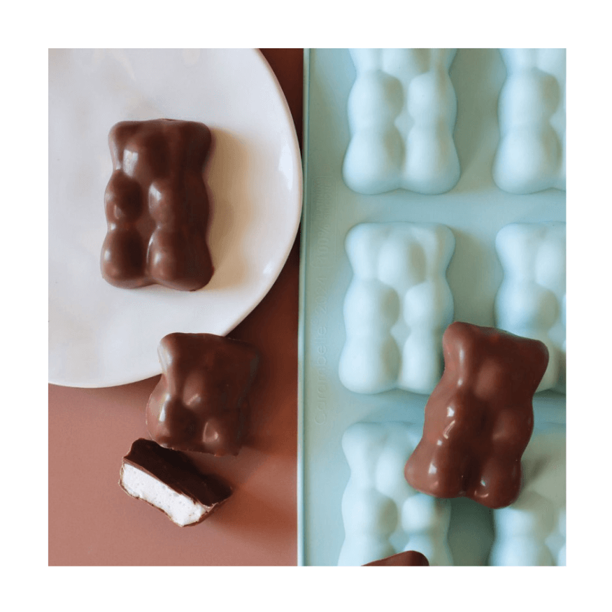 Moule à chocolat en silicone 12 oursons guimauve 4.5 x 2.5 c
