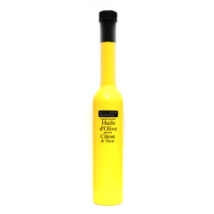 Huile d´olive saveur citron thym  20 cl sérigraphiée - Savor