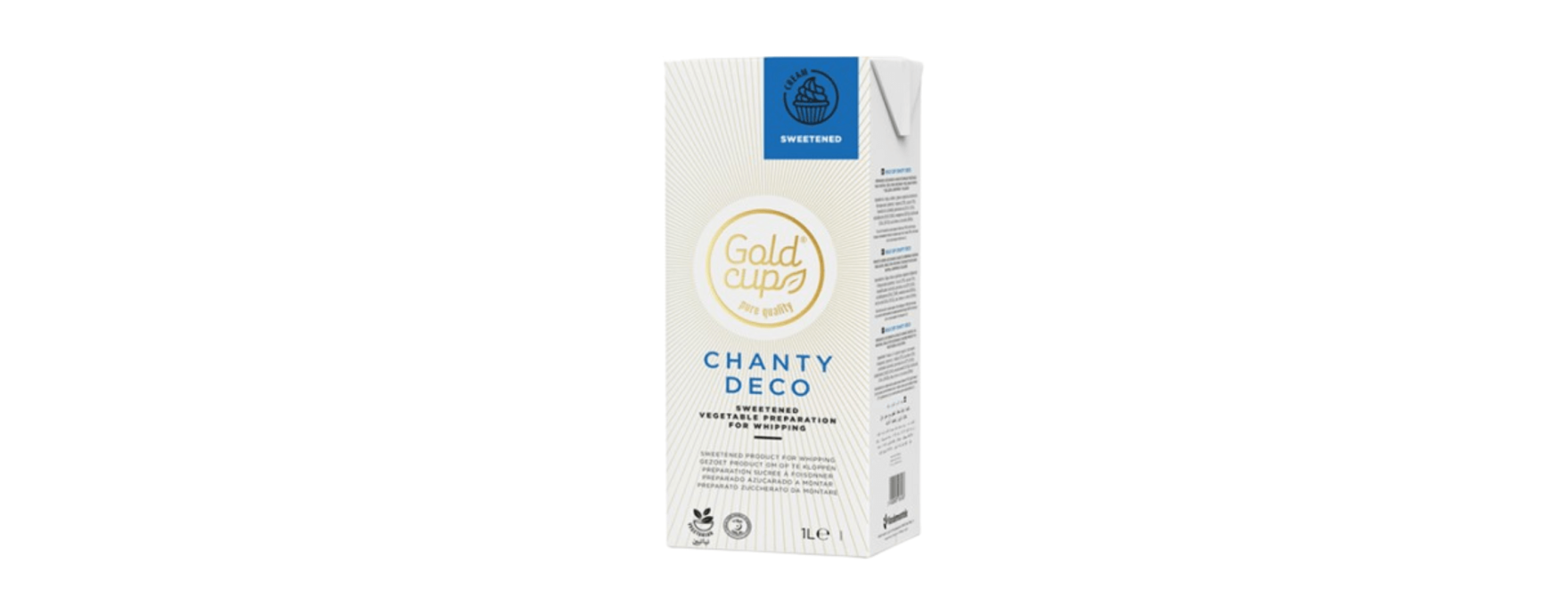 Brique crème chantilly végétale sucrée 1L - Gold Cup Chanty
