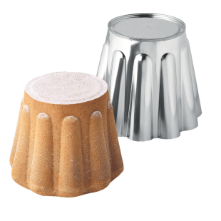 Moule à gâteau battu en fer blanc 16 cm 8/10 parts - Matfer Moule à gâteau battu en fer blanc 16 cm 8/10 parts - Matfer