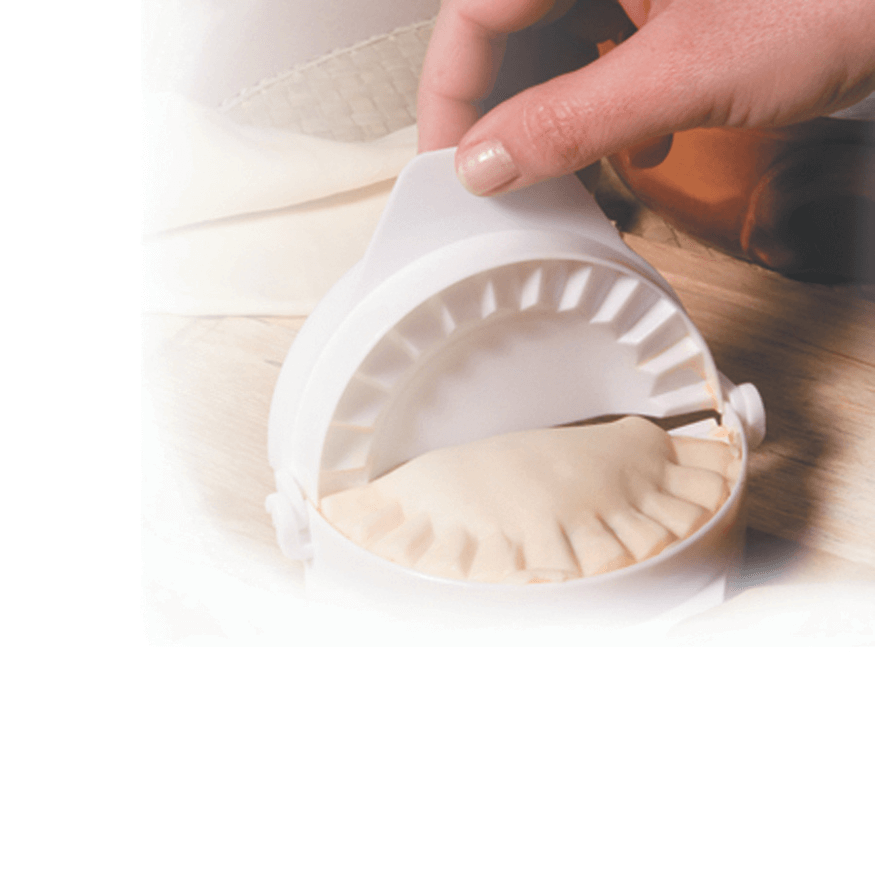 Lot de 4 moules à chaussons en plastique blanc 6, 8, 10 et 1