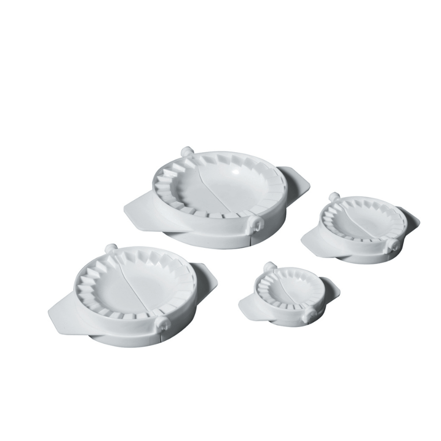 Lot de 4 moules à chaussons en plastique blanc 6, 8, 10 et 1