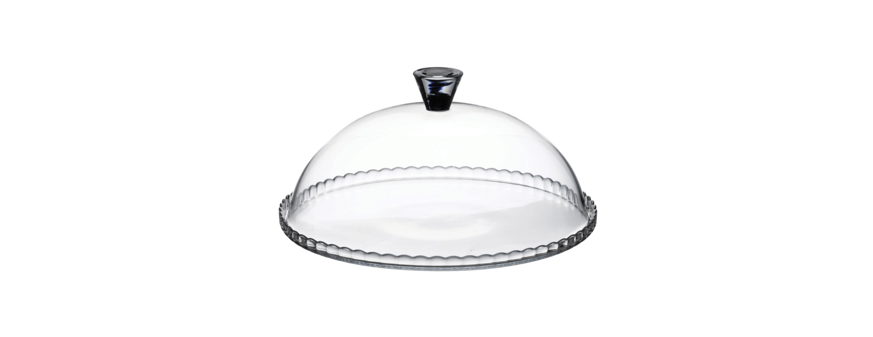 Présentoir à gâteau avec cloche en verre transparent 32 cm -