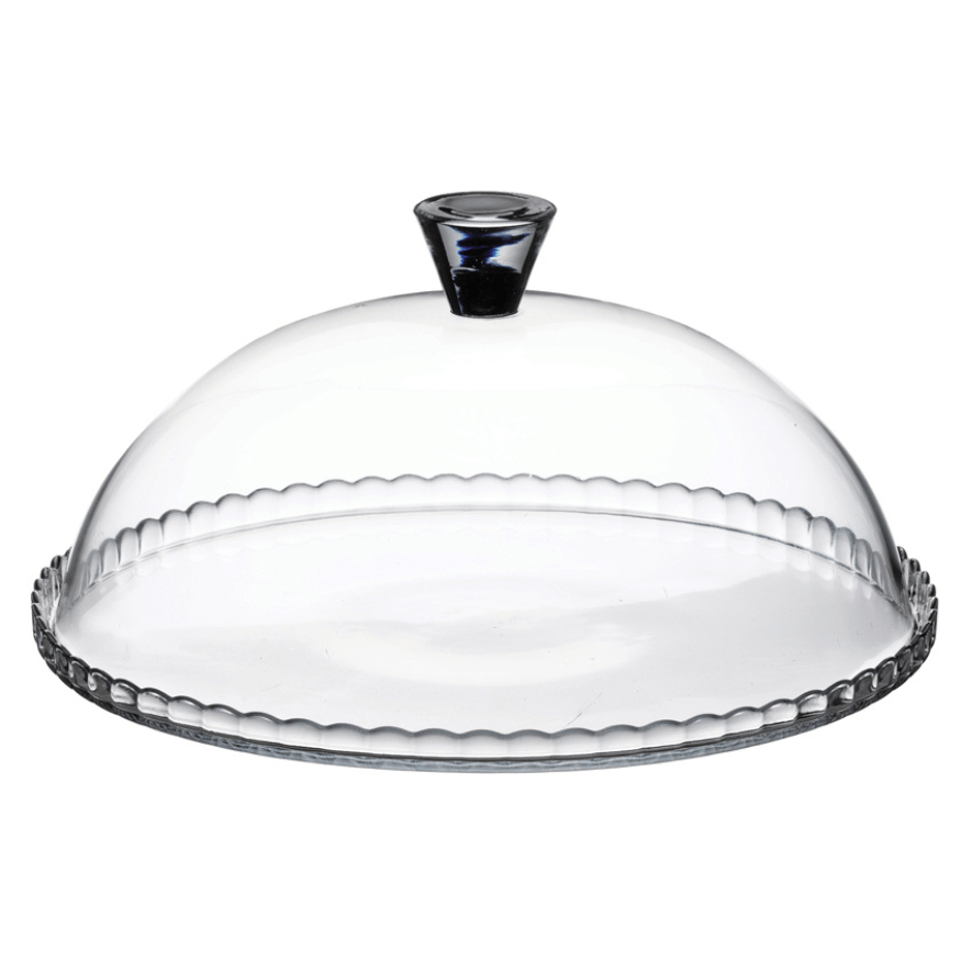 Présentoir à gâteau avec cloche en verre transparent 32 cm -