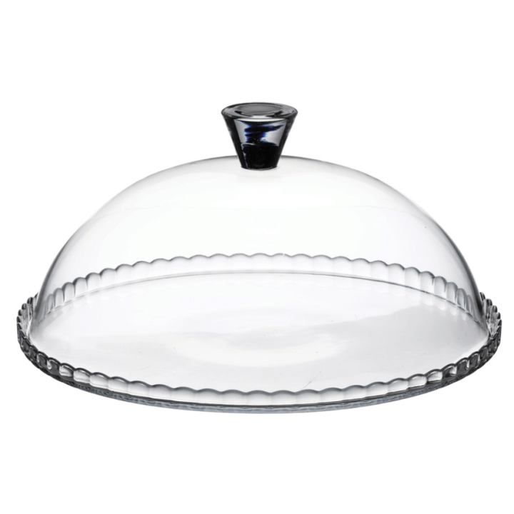 Présentoir à gâteau avec cloche en verre transparent 32 cm -