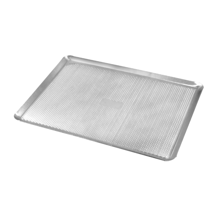 Plaque de cuisson perforée avec rebord en aluminium 40 x 30 