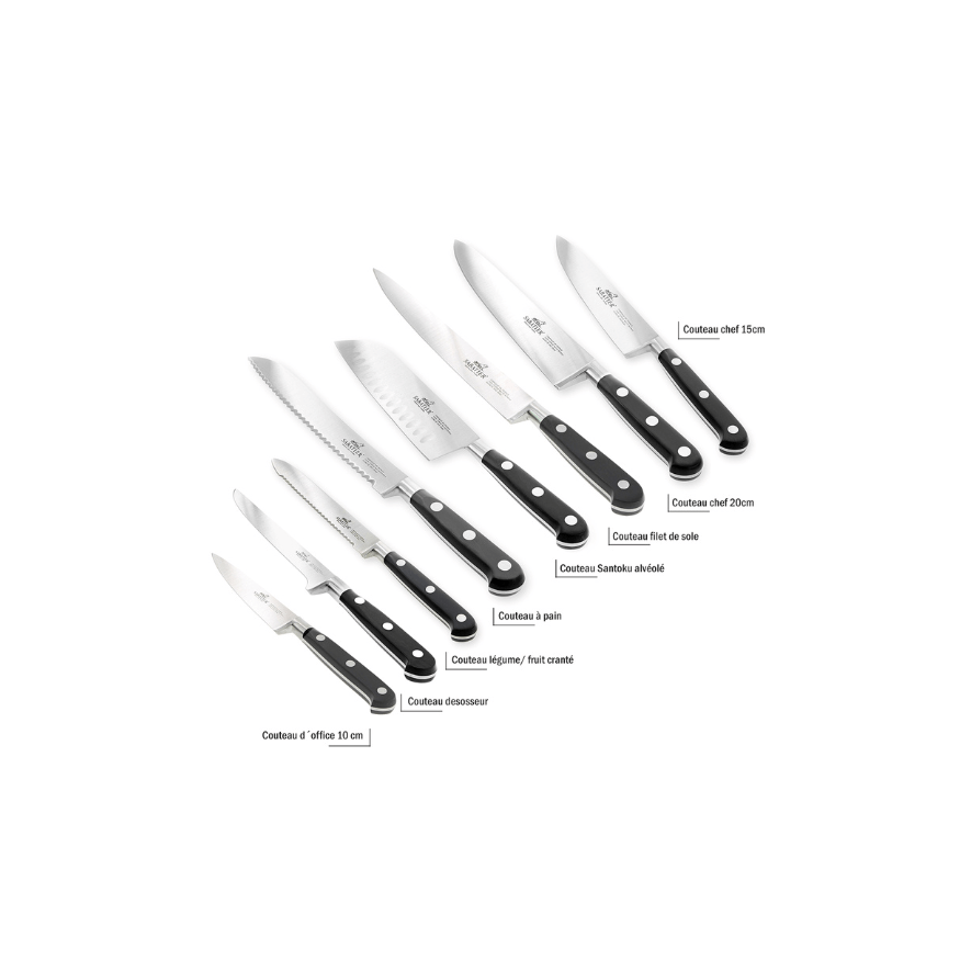 Couteau chef 15 cm Sabatier forgé -  Alice Délice