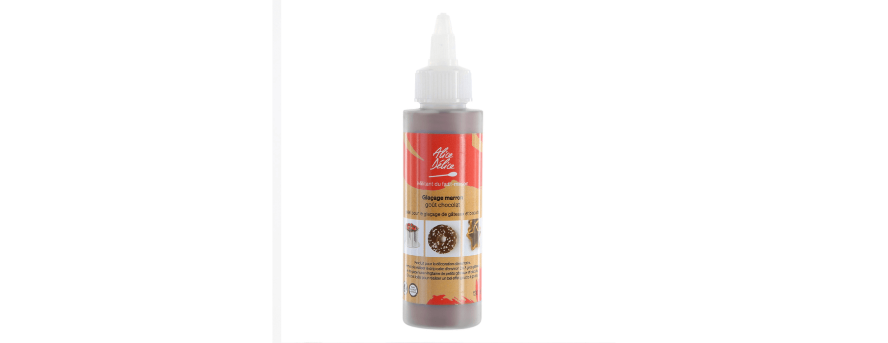 Glaçage drip cake marron goût chocolat 120 gr : idéal pour l