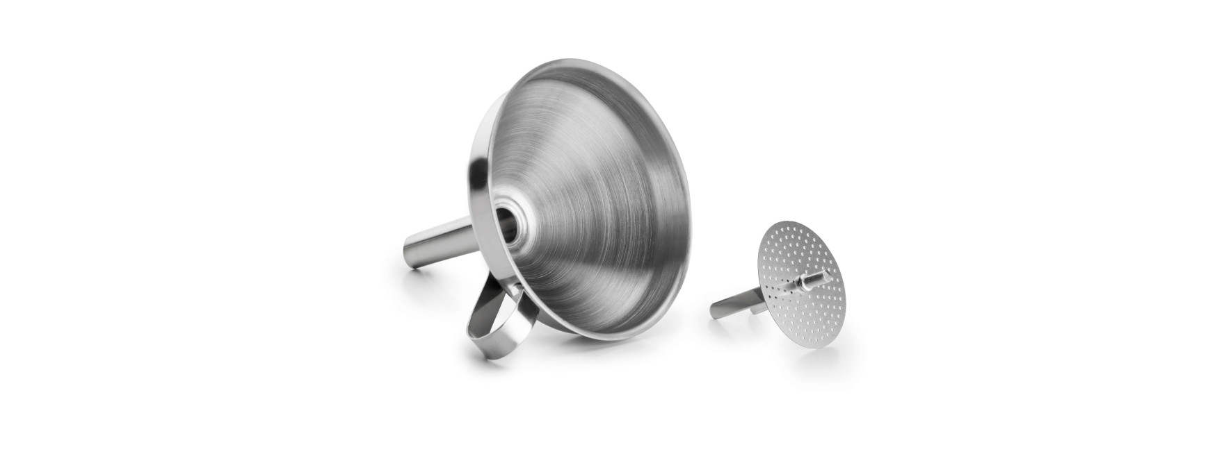 Entonnoir en inox, diamètre 10 cm avec filtre - Ibili