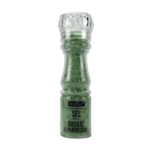Moulin en verre sel basilic et parmesan 150g - Savor et Sens