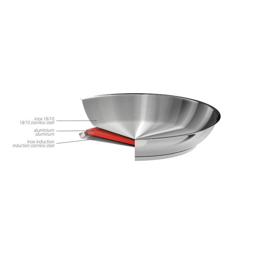 Poêle inox amovible Mutine 28 cm - Cristel