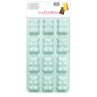 Moule à chocolat en silicone 12 oursons guimauve 4.5 x 2.5 c