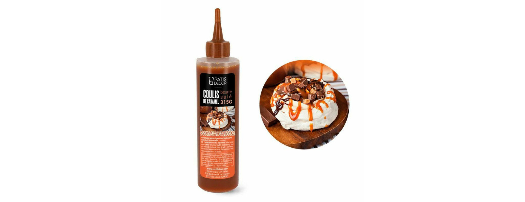Coulis de caramel beurre salé 315 g - Patisdécor