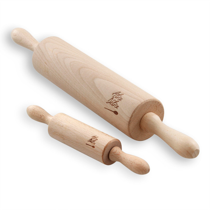 Petit rouleau à pâtisserie en bois 10 cm - Alice Délice