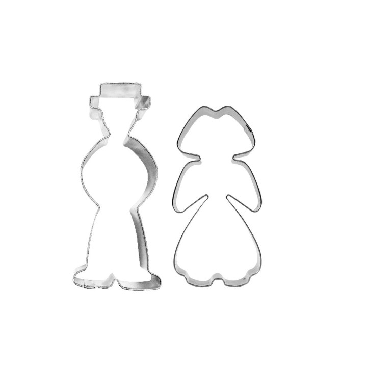 Emporte-pièces en inox découpoirs couple alsacien 9 cm - Pat