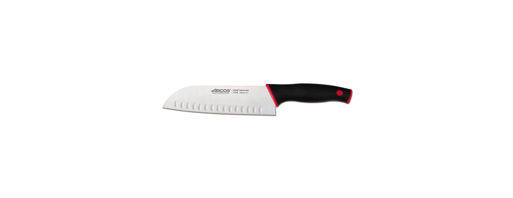 Couteau Santoku alvéolé 18 cm Duo - Arcos