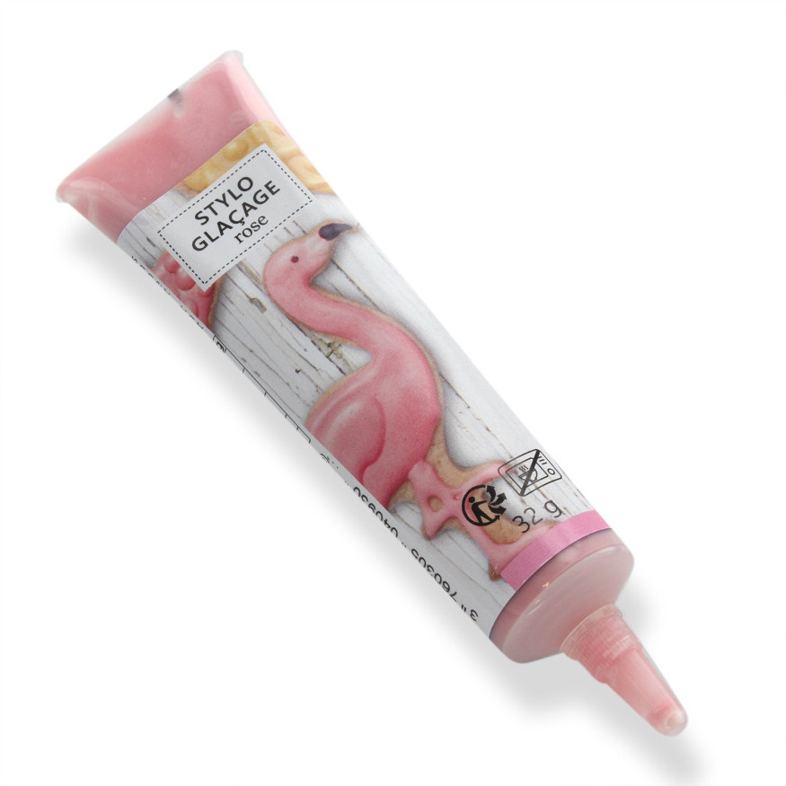 Stylo de glaçage pour décorer les biscuits rose 32 gr