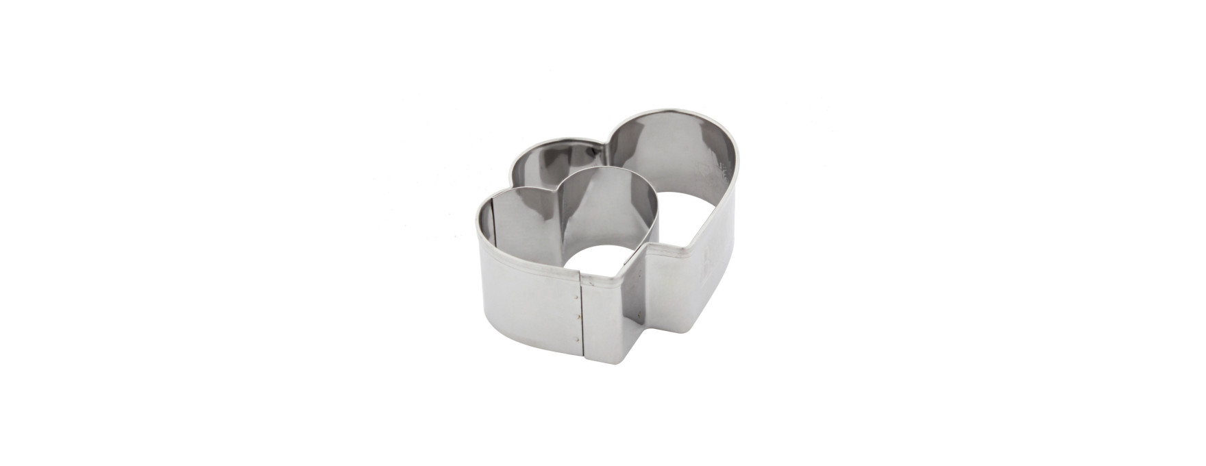 Emporte-pièce en inox double coeur 6,5 cm - Birkmann