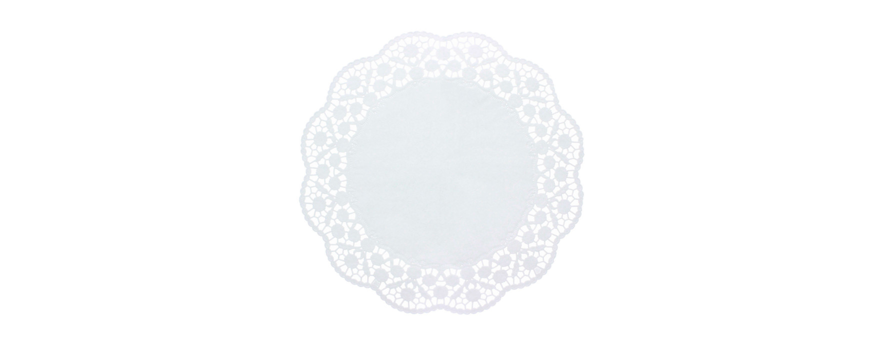 12 dentelles rondes blanches 36 cm - Papstar
