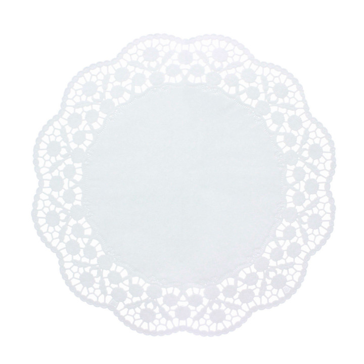 12 dentelles rondes blanches 36 cm - Papstar