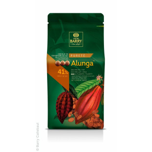 Chocolat de couverture au lait pureté Alunga 41% 1 kg - Barr