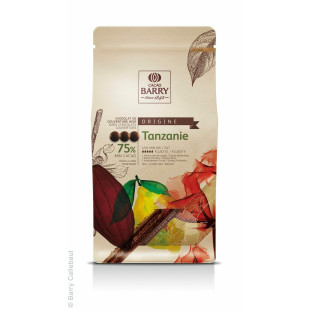 Chocolat de couverture noir origine Tanzanie 75% 1 kg - Barr