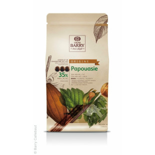 Chocolat de couverture au lait origine Papouasie 35% 1 kg - 