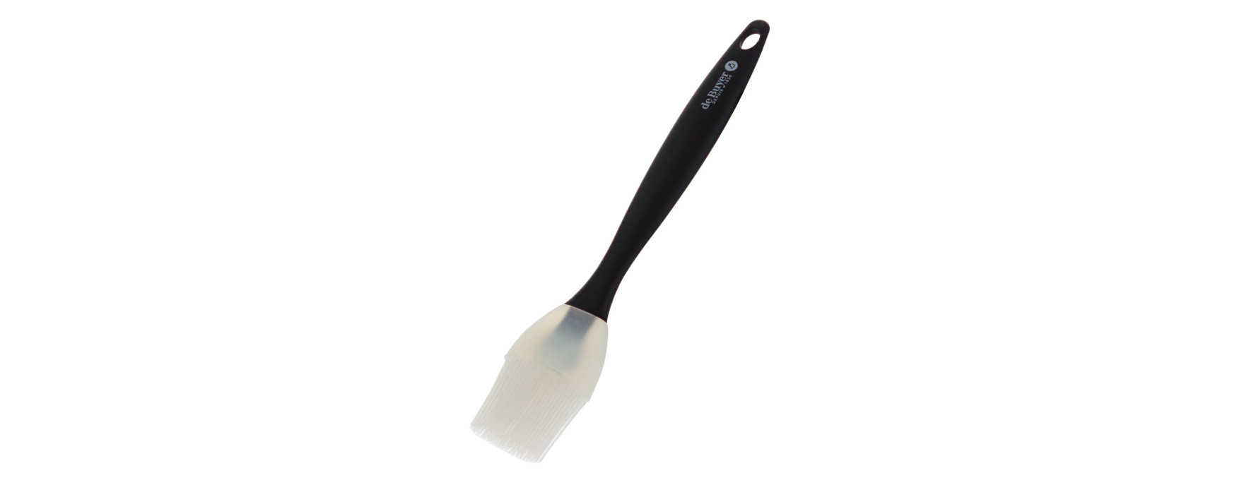Pinceau en silicone noir et transparent 25 cm - De Buyer
