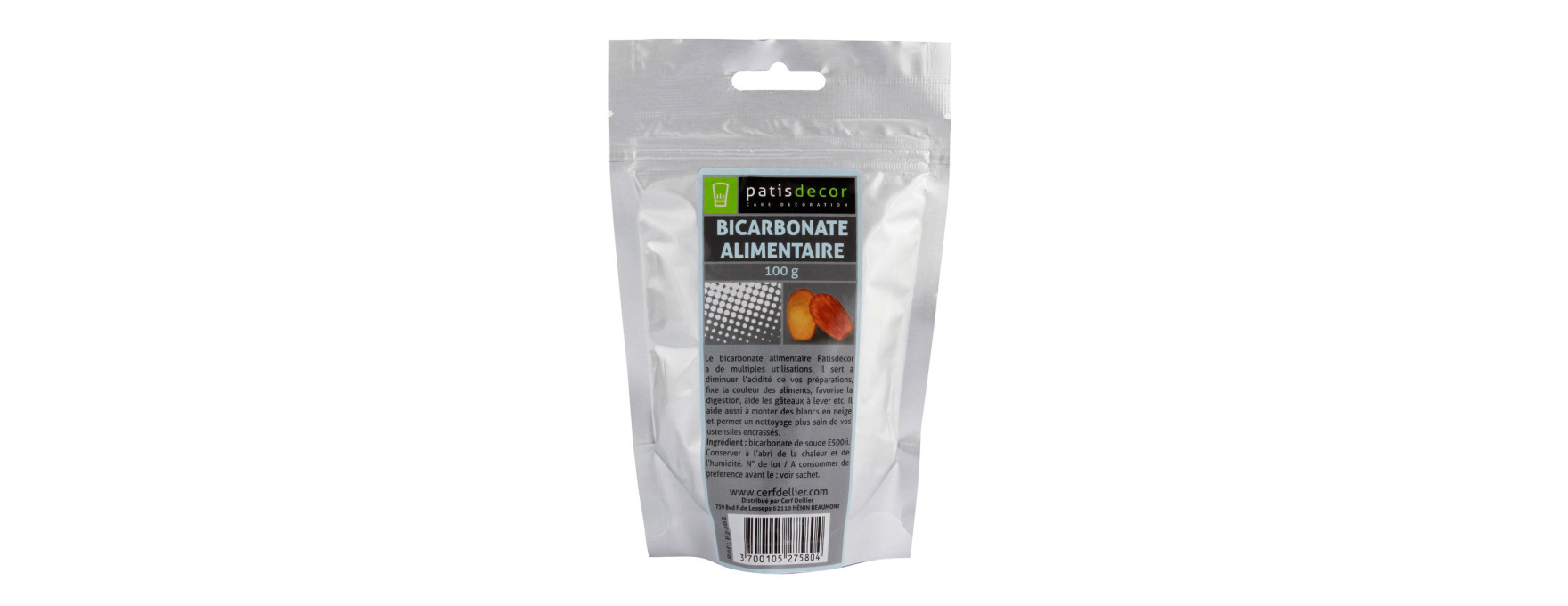 Bicarbonate de soude 100 gr - Patisdecor