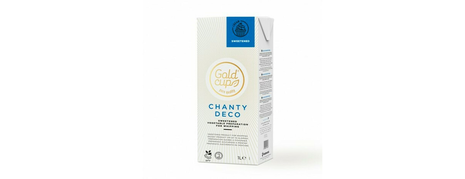 Brique crème chantilly sucrée 1L - Gold Cup Chanty