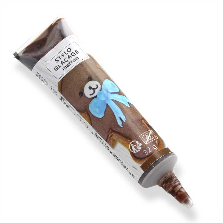 Stylo de glaçage pour décorer les biscuits marron 32 gr