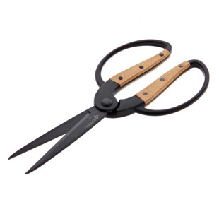 Ciseaux forgés noirs manche bambou 21 cm Déglon Ciseaux forgés noirs manche bambou 21 cm Déglon
