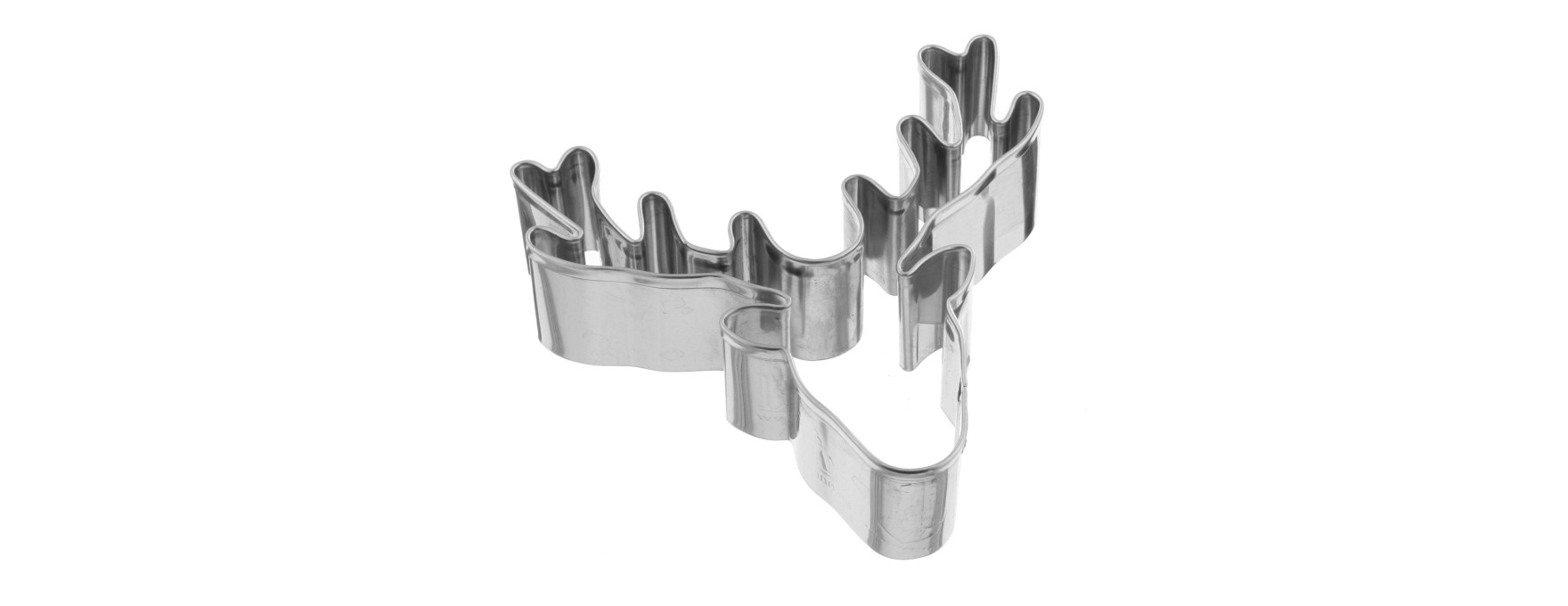 Emporte-pièce en inox de Noël : tête de renne 8.5 cm - Birkm