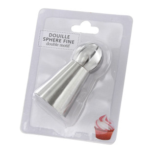 Douille en inox : sphère fine double motif Douille en inox : sphère fine double motif