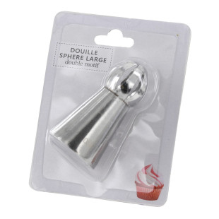Douille en inox : sphère large double motif