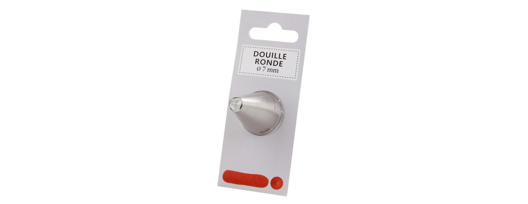 Douille en inox : ronde 7 mm