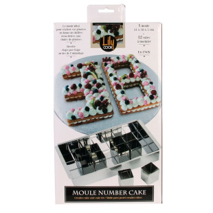 Moule en inox pour number cake et letter cake : un moule et 