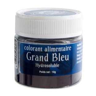 Colorant alimentaire en poudre hydrosoluble grand bleu 10 gr