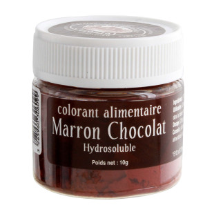 Colorant alimentaire en poudre hydrosoluble marron chocolat 