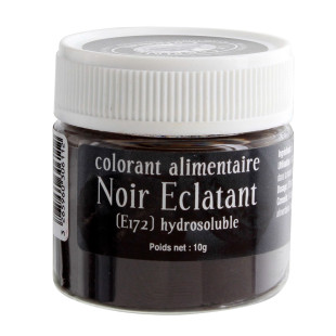 Colorant alimentaire en poudre hydrosoluble noir éclatant 10